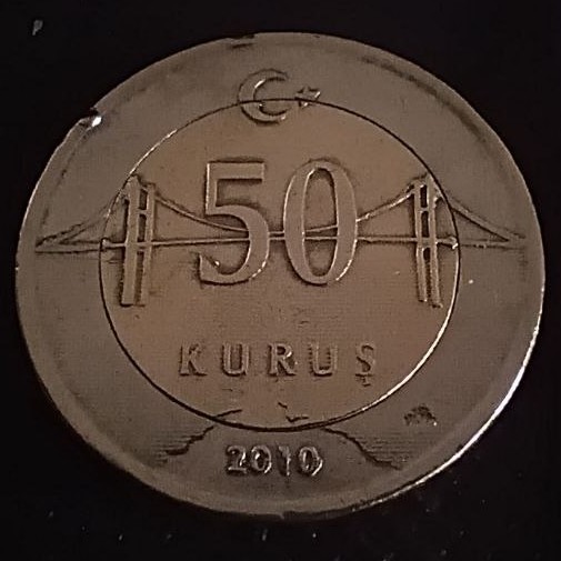 Additional view 2 of Turkey 50 Kurus 2010 coin