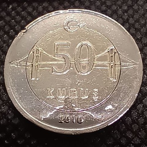 Additional view 1 of Turkey 50 Kurus 2010 coin