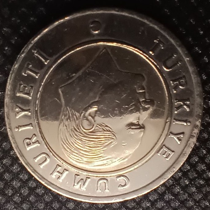 Front side of Turkey 50 Kurus 2015 coin