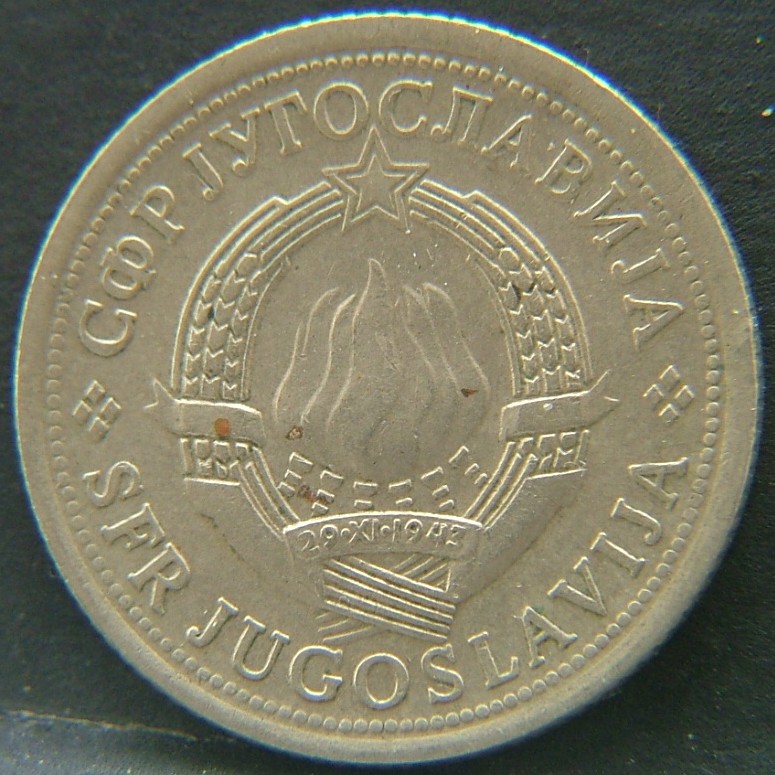 Front side of 🇾🇪 YUGOSLAVIA – From Unity to Dissolution 1 Dinar 1974 coin