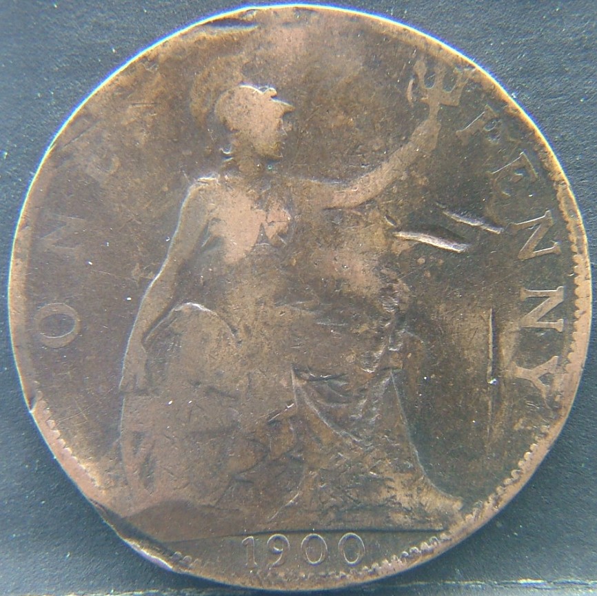 Front side of 🇬🇧 United Kingdom – Monarchs and Milestones 1 Penny 1900 coin