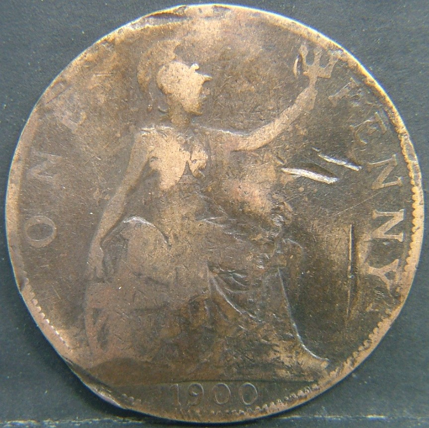 Back side of 🇬🇧 United Kingdom – Monarchs and Milestones 1 Penny  1900 object