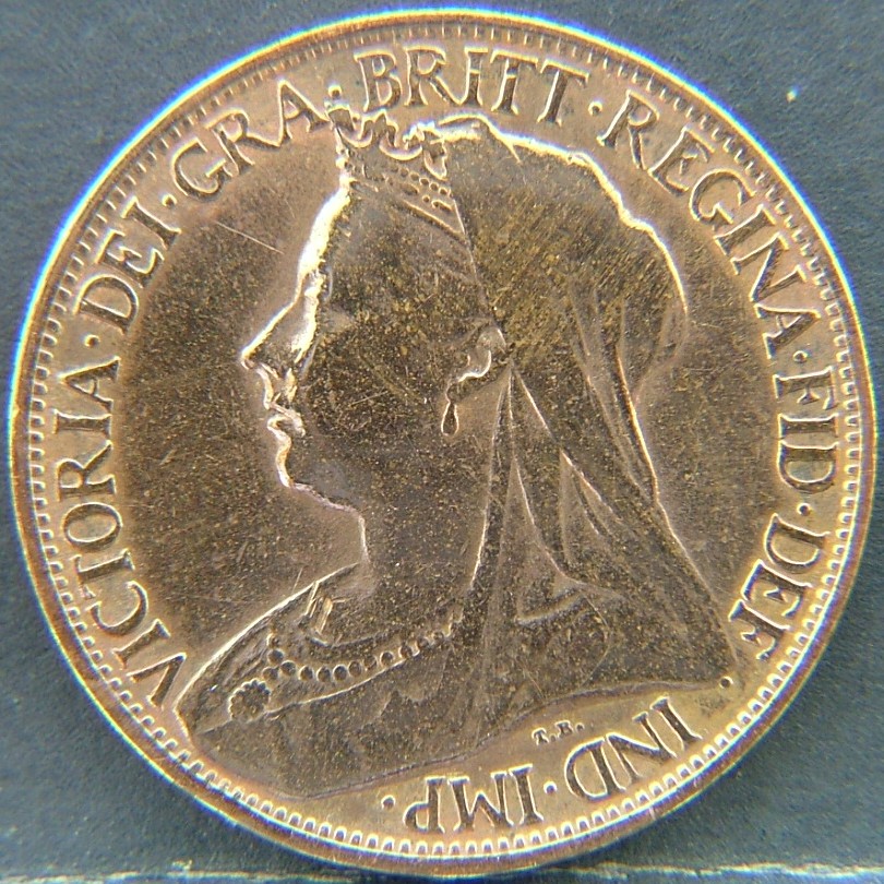 Front side of 🇬🇧 United Kingdom – Monarchs and Milestones Farthing 1901 coin