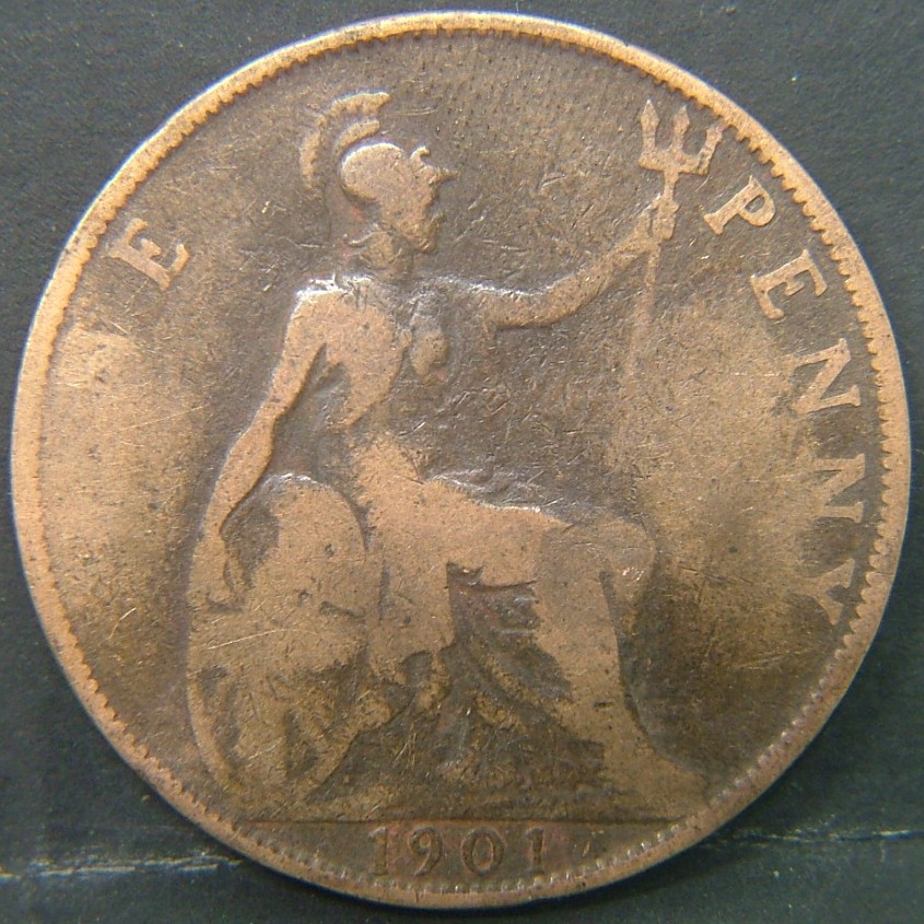 Back side of 🇬🇧 United Kingdom – Monarchs and Milestones 1 Penny  1901 object