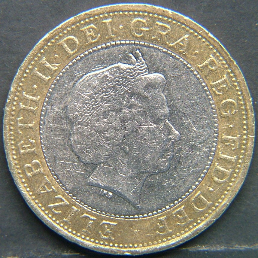 Back side of 🇬🇧 United Kingdom – Monarchs and Milestones 2 Pounds  2007 object