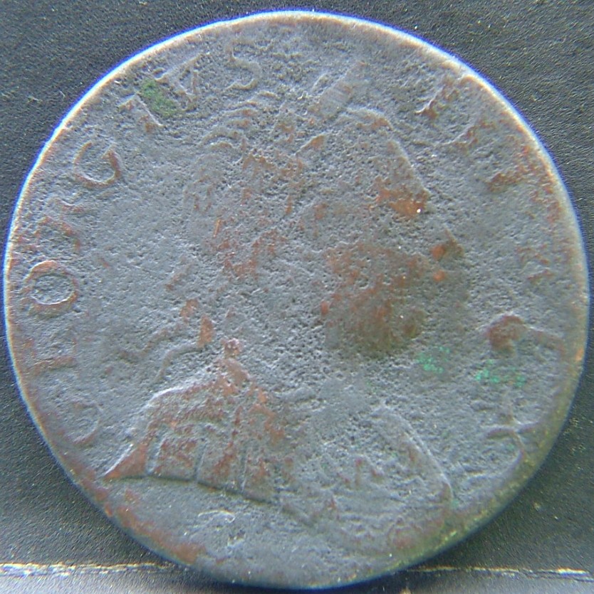 Front side of 🇬🇧 United Kingdom – Monarchs and Milestones Half Penny 1775 coin