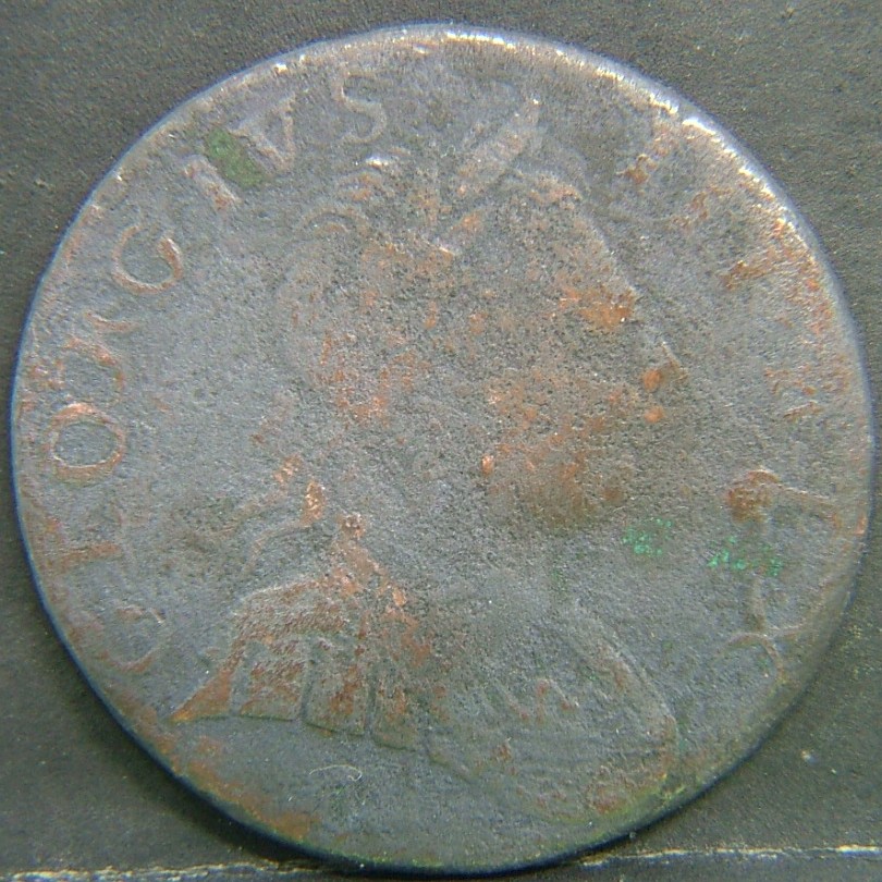 Back side of 🇬🇧 United Kingdom – Monarchs and Milestones Half Penny  1775 object