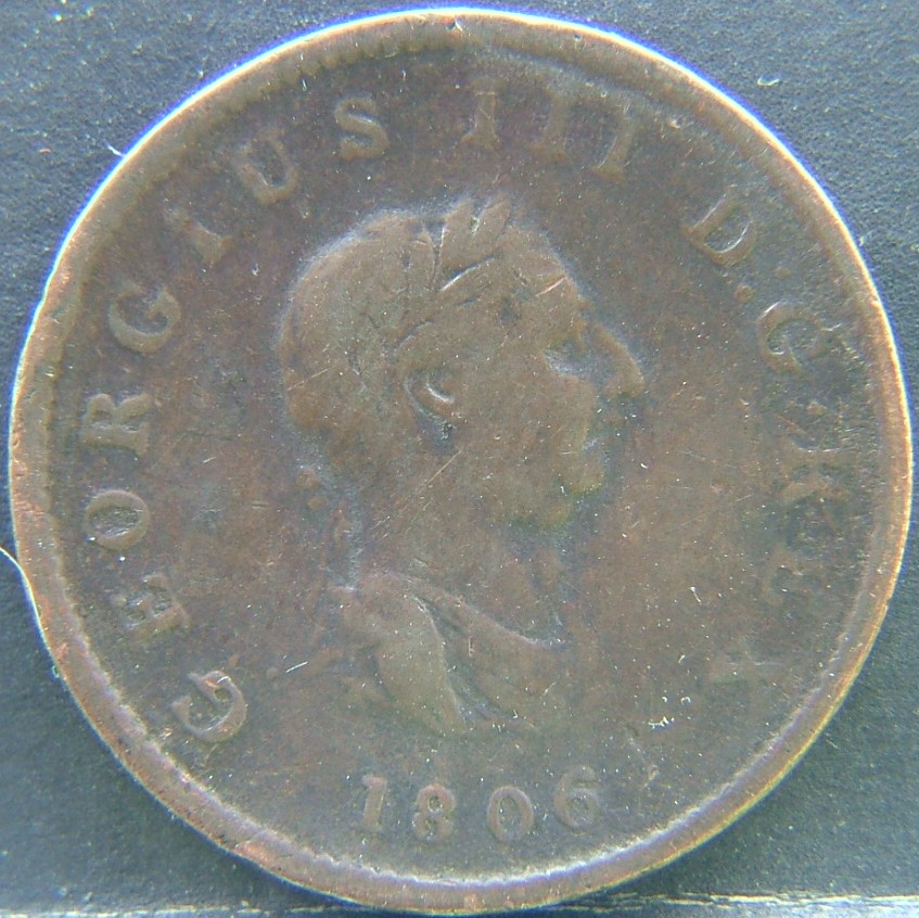 Front side of 🇬🇧 United Kingdom – Monarchs and Milestones Farthing 1806 coin