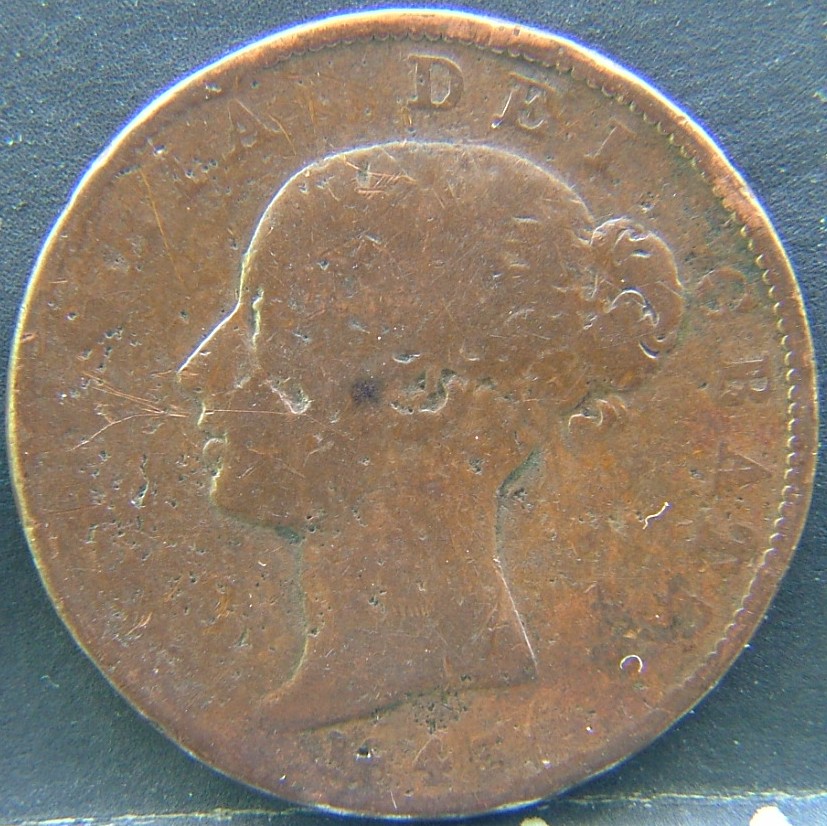 Front side of 🇬🇧 United Kingdom – Monarchs and Milestones Farthing 1843 coin