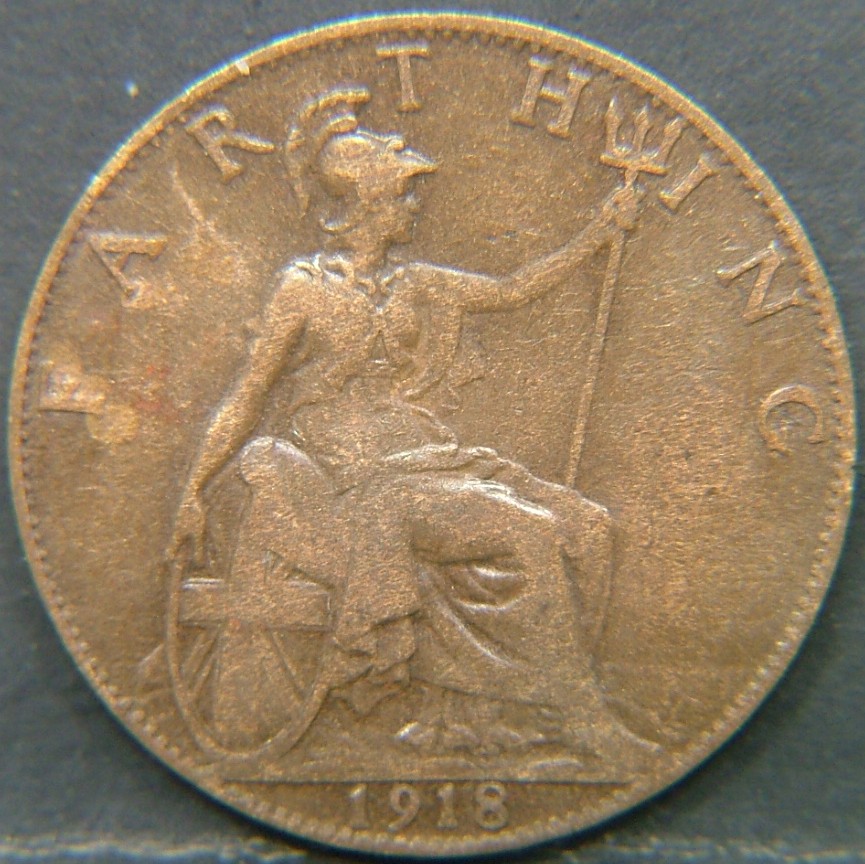 Additional view 1 of 🇬🇧 United Kingdom – Monarchs and Milestones 1 Farthing  1918 object