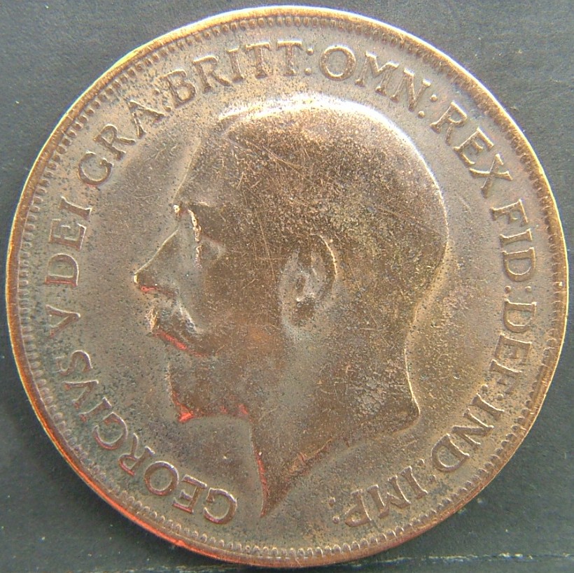 Back side of 🇬🇧 United Kingdom – Monarchs and Milestones 1 Penny 1916 coin