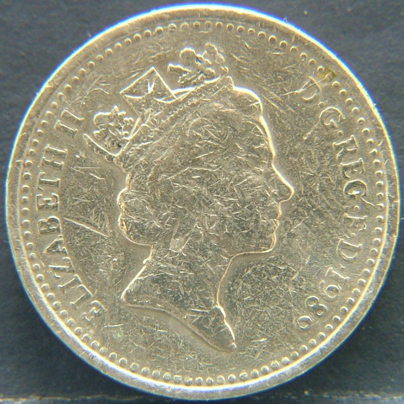 Front side of 🇬🇧 United Kingdom – Monarchs and Milestones 1 Pound 1989 coin