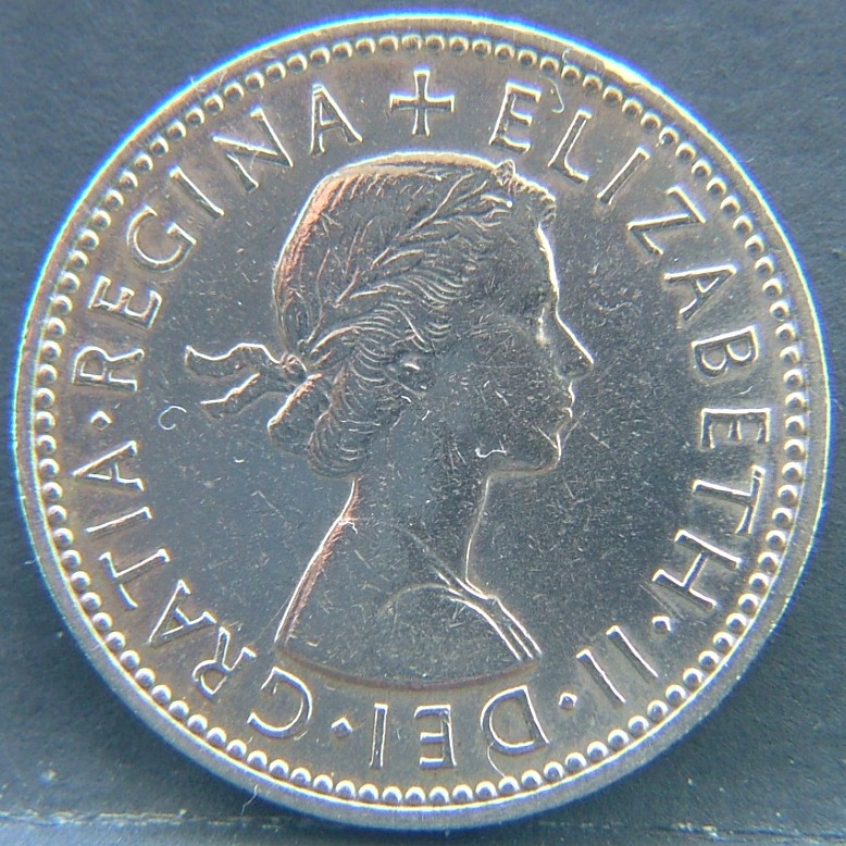 Front side of 🇬🇧 United Kingdom – Monarchs and Milestones 1 Shilling Scot 1956 coin