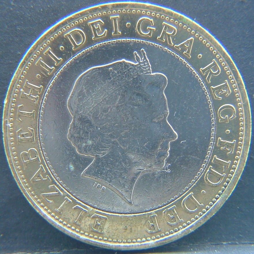 Front side of 🇬🇧 United Kingdom – Monarchs and Milestones 2 Pounds 2005 coin