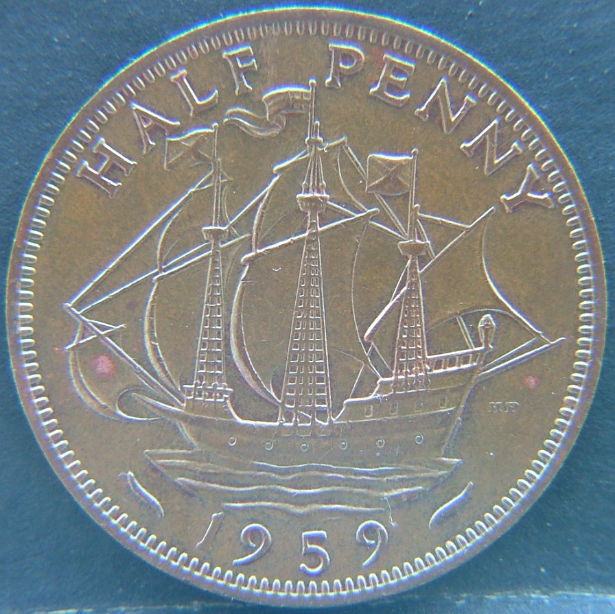 Additional view 1 of 🇬🇧 United Kingdom – Monarchs and Milestones Half Penny  1959 object