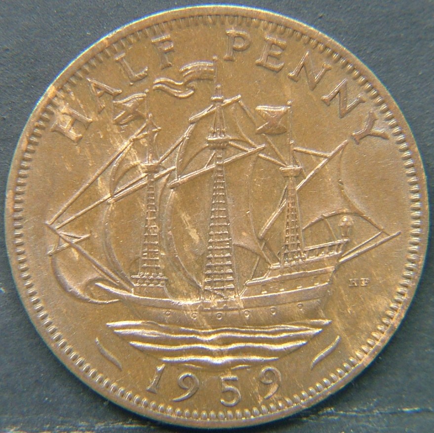 Additional view 2 of 🇬🇧 United Kingdom – Monarchs and Milestones Half Penny  1959 object