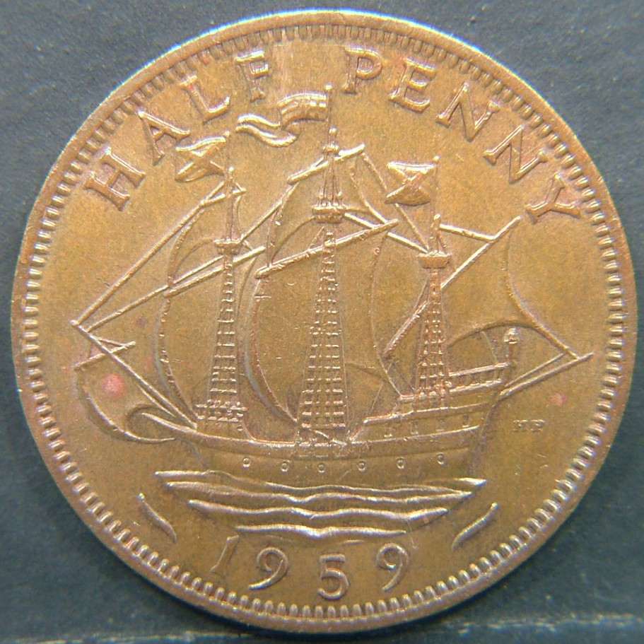 Additional view 2 of 🇬🇧 United Kingdom – Monarchs and Milestones Half Penny  1959 object