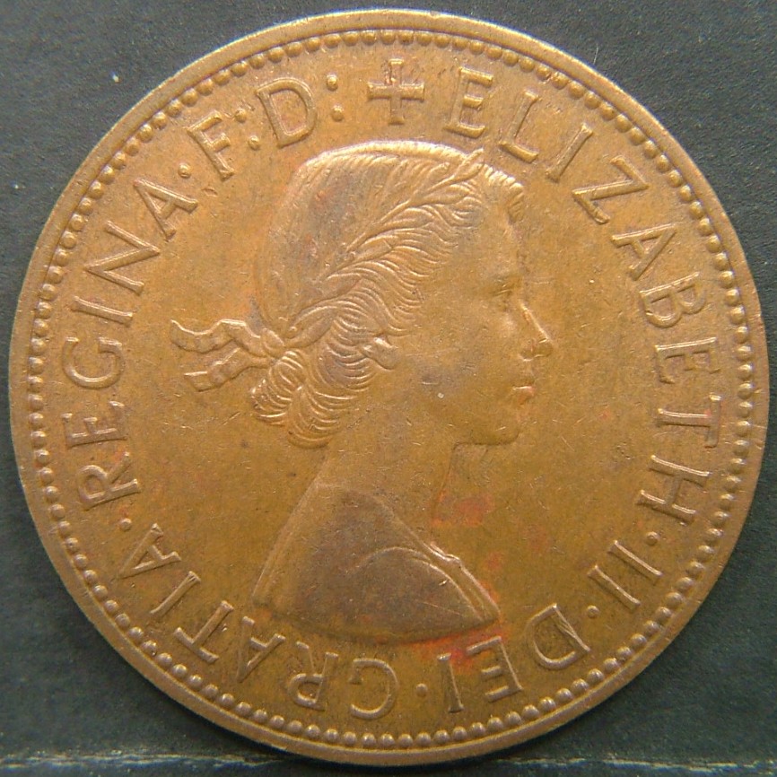 Back side of 🇬🇧 United Kingdom – Monarchs and Milestones 1 Penny  1962 object