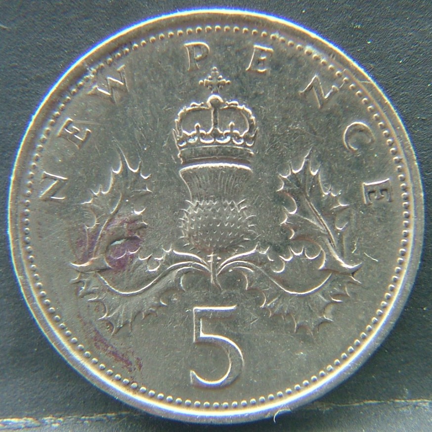 Additional view 1 of 🇬🇧 United Kingdom – Monarchs and Milestones 5 Pence 1970 coin