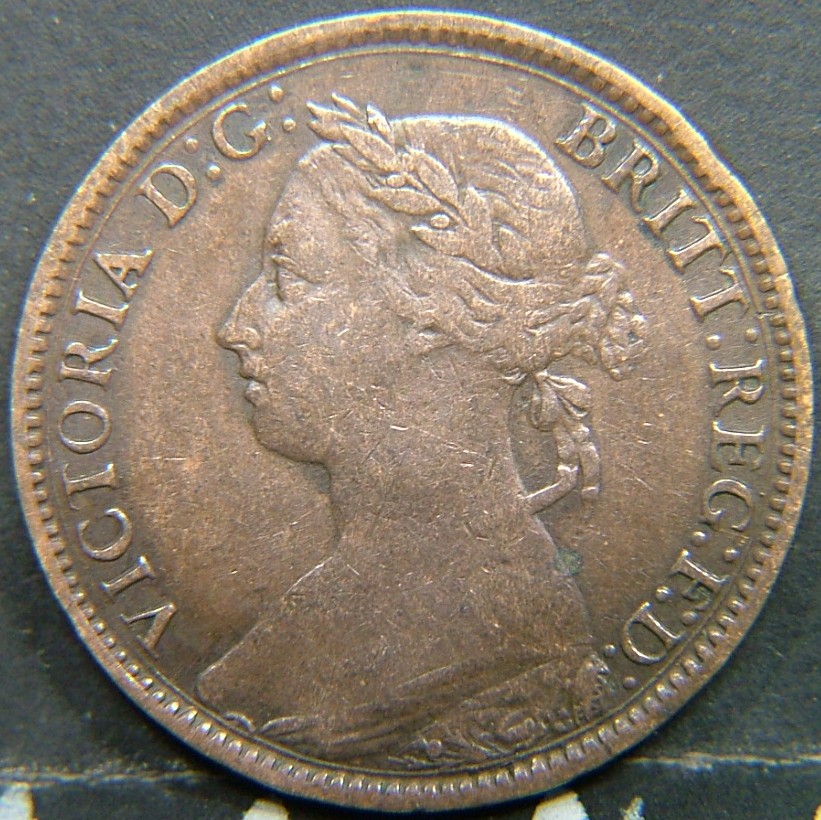 Back side of 🇬🇧 United Kingdom – Monarchs and Milestones Farthing  1886 object