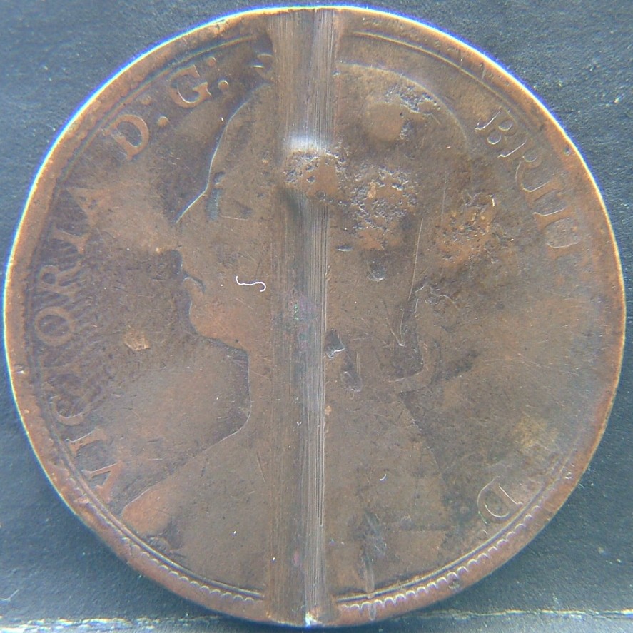 Front side of 🇬🇧 United Kingdom – Monarchs and Milestones 1 Penny 1890 coin