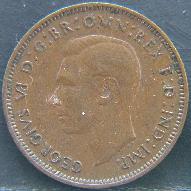 Front side of 🇬🇧 United Kingdom – Monarchs and Milestones 1 Farthing 1941 coin