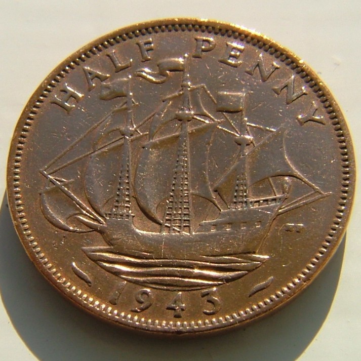 Additional view 1 of Great Britain Half Penny 1943 coin