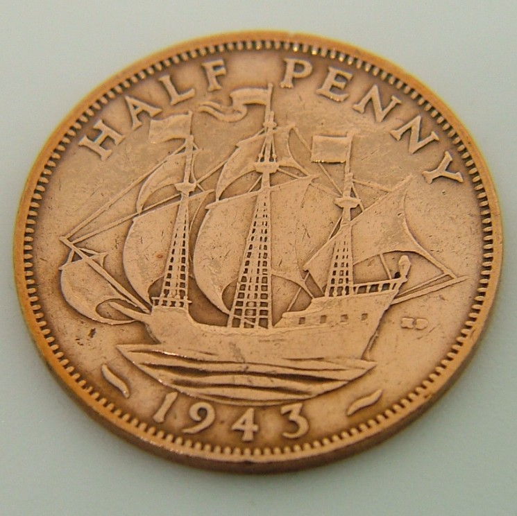 Additional view 2 of Great Britain Half Penny 1943 coin