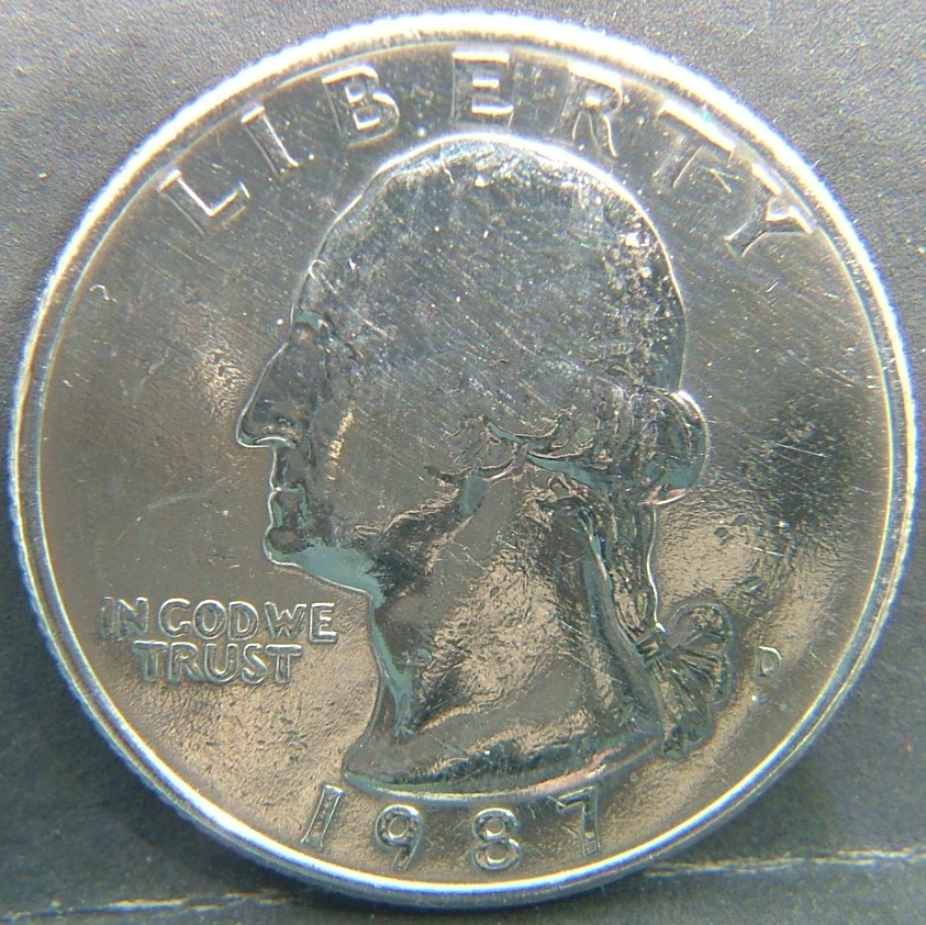 Back side of 🇺🇸 USA – Coins of the United States 25 Cent Quarter 'D'  1987 object
