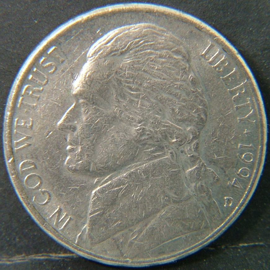 Back side of 🇺🇸 USA – Coins of the United States 5 Cents "D"  1994 object