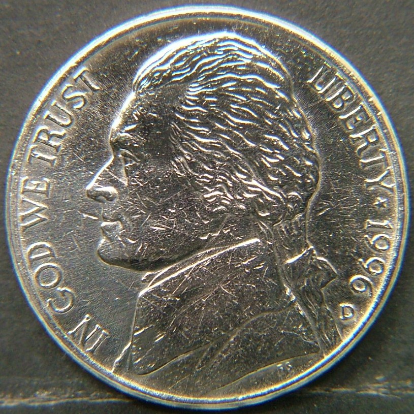 Back side of 🇺🇸 USA – Coins of the United States 5 Cents "D"  1996 object
