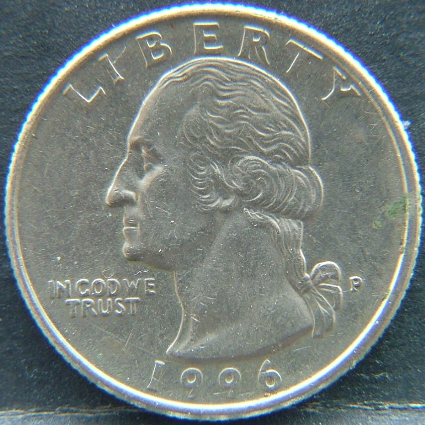 Front side of 🇺🇸 USA – Coins of the United States 25 Cents "P" 1996 coin