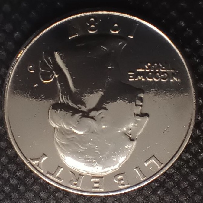 Front side of USA 25 Cent Quarter 'D' 1987 coin