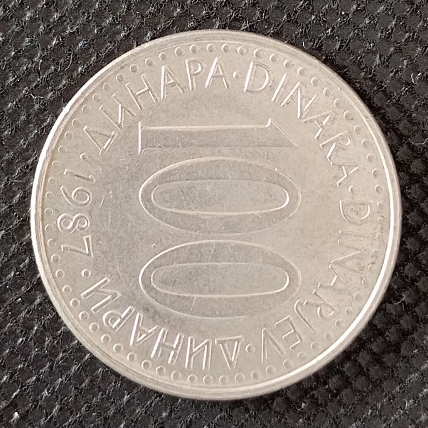 Additional view 1 of Yugoslavia 100 Dinara 1987 coin
