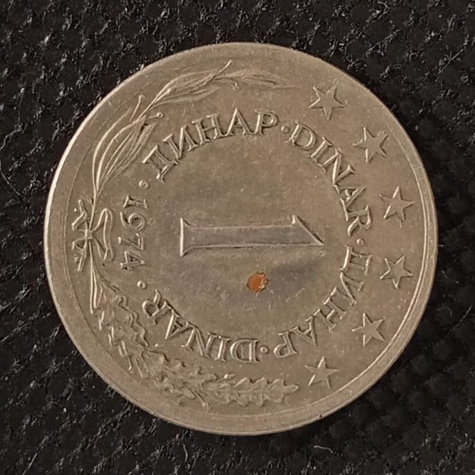 Additional view 1 of Yugoslavia 1 Dinar 1974 coin